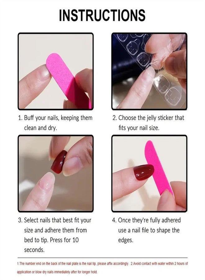 TOGZOM Short Press on Pink Acrylic Glossy Squoval Fake Nails With Designs - Nude False Glitter Glue-On Finish Stick-On Nails for Women Girls - Nail Decoration 24Pcs - Image 5
